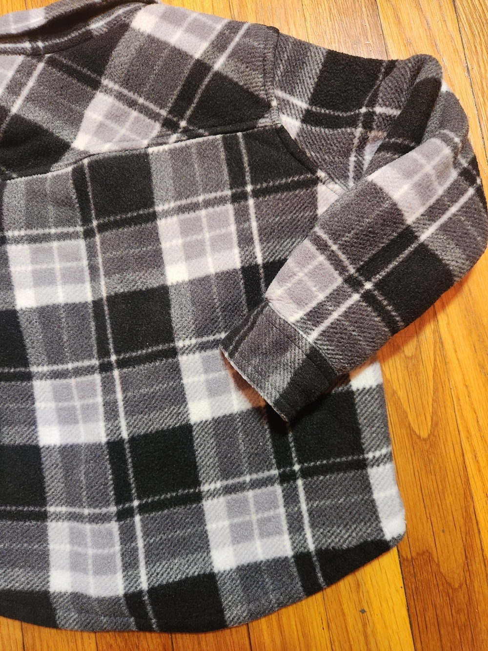 Eddie Bauer Black & Gray Plaid Sherpa-Lined Kids Jacket Size 4/5 - Picture 7 of 15